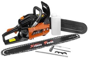 XtremepowerUS 22 Gas Chainsaw 58cc Gas Engine Wood Cutting Aluminum Gasoline Gas 2-Stroke Chainsaw Cutting Wood Cutter Industry Engine Motor EPA