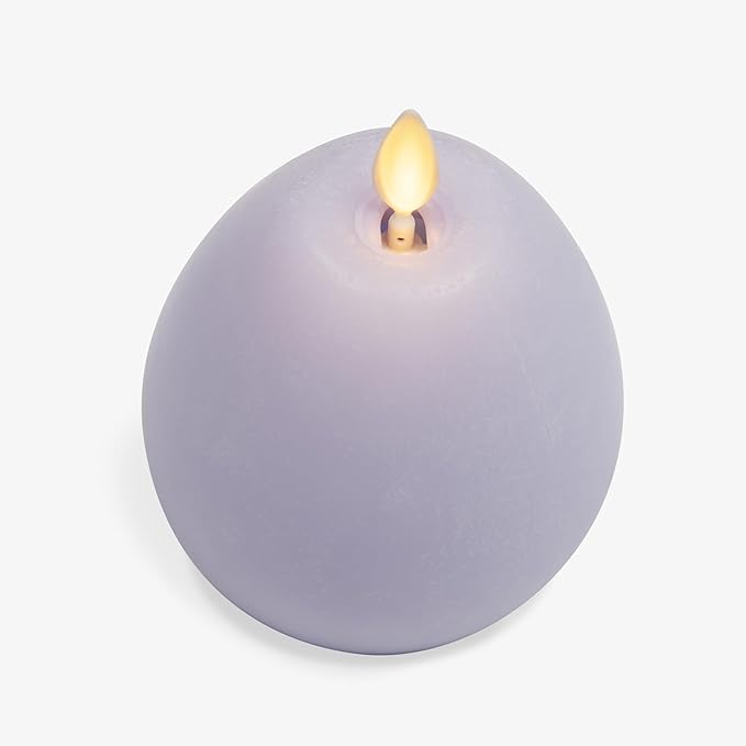 Luminara - Flameless Holiday Crystal Beads Glitter Sphere Candle - Lavender - Pack of 1-4x4.25 - Auto Timer Built-in 5-Hour Timer Candle Indoor Use