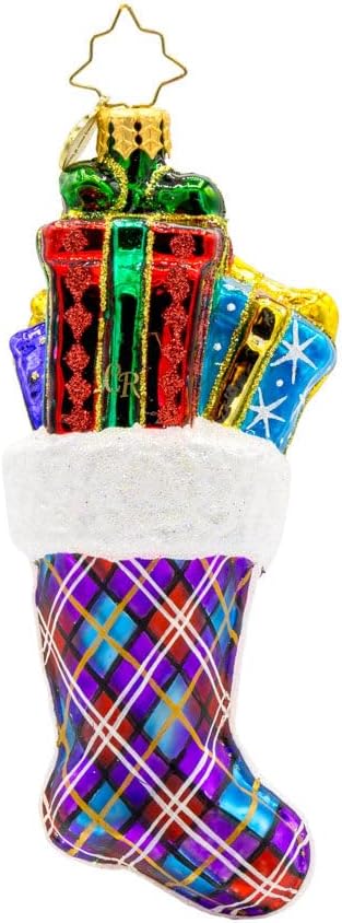 Christopher Radko Hand-Crafted European Glass Christmas Tree Decorative Ornament, 2025 Stacked Holiday Joy