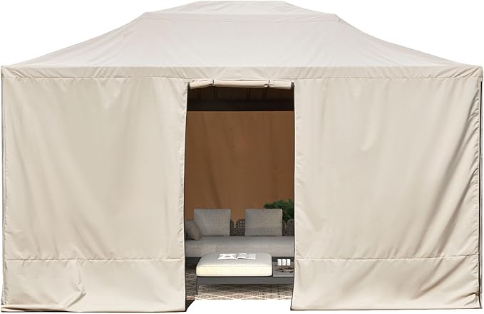 MELLCOM Winter Gazebo Cover for 12×14 Hardtop Gazebo, with Mesh Screens and Doors and Windows, Accessories for All Seasons
