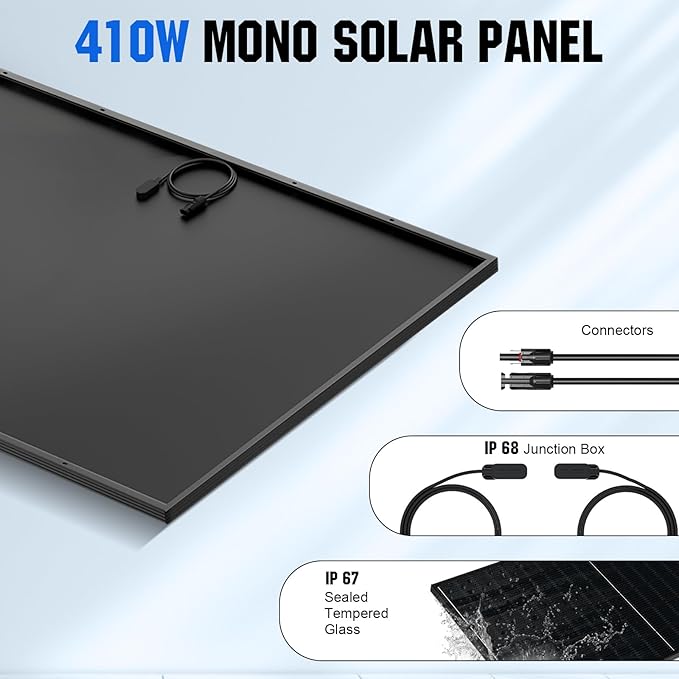 ECO-WORTHY 10000W Complete Off-Grid Solar Panel Kit for Home| 10KW 120V/240V Output Split Phase| 20.48kWh Lithium Battery with Rack| 9840 Watts Solar Panel PV