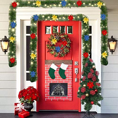 Christmas Garland for Outdoor/Indoor Decoration, Soft Greenery Artificial Garland Decorations, Non-lit Green Xmas Garlands Perfect for Party Home Garden and Holiday Festival Decor, 50 Feet 1 Pack
