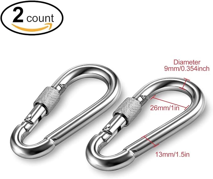 Black Swing Swivel, 30 KN Safest Rotational Device Hanging Accessory