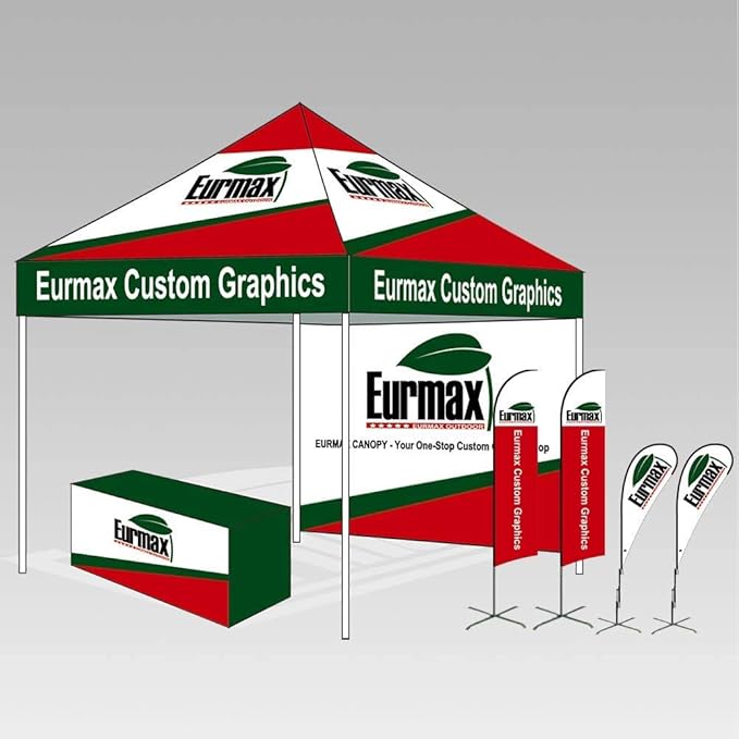 Eurmax USA 5'x5' Pop Up Canopy Tent Commercial Instant Canopies with Heavy Duty Roller Bag,Bonus 4 Sand Weights Bags (Navy Blue)