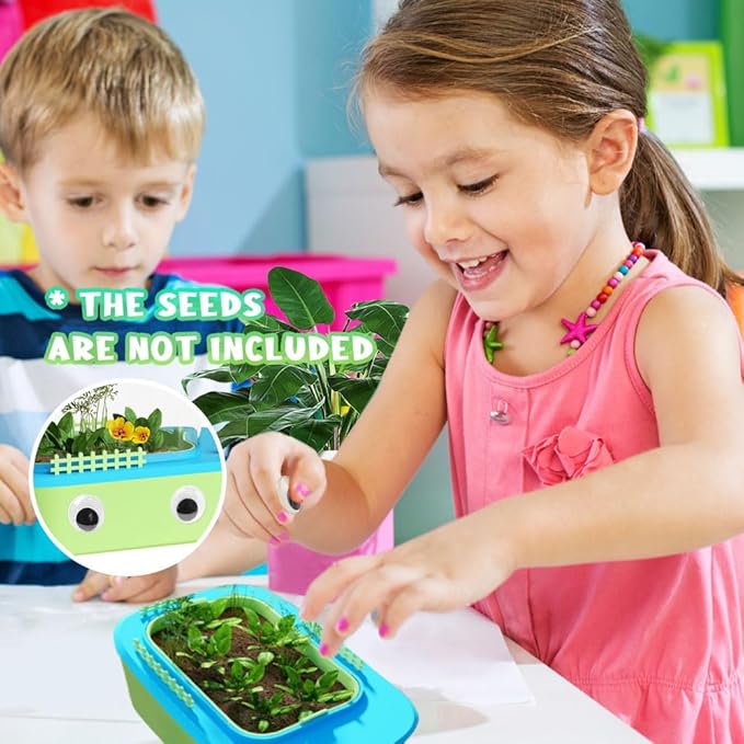 Plant Flower Growing Kit for Kids, Kids Gardening Set, Growing Kit, Birthday Plant Toys Easter Gifts for Girls Boys