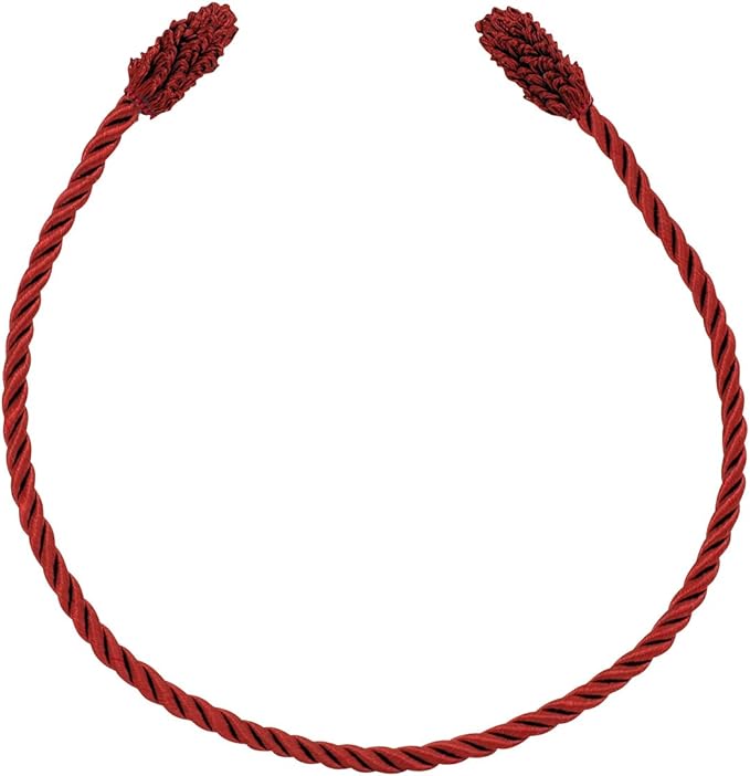 Haute Decor Decorative Garland Ties, 6 Pack, 20 inches (Burgundy) - Easily Hang and Secure Garland, Lights, and Decorations - Strong Inner Wire