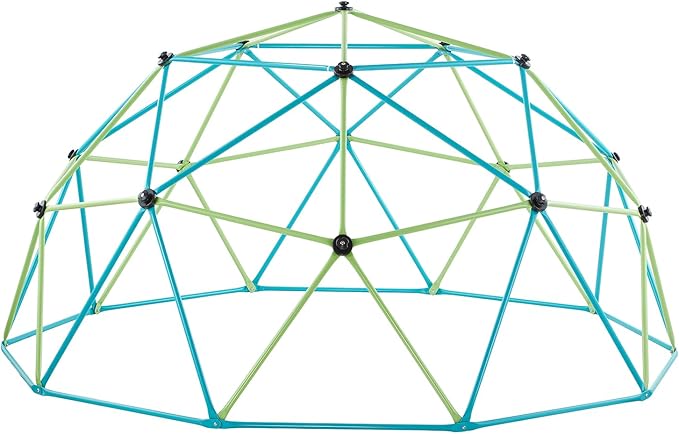 VEVOR Climbing Dome, 10FT Geometric Dome Climber with Saucer Swing, 1000LBS Loading Kid's Jungle Gym Playground, Easy-Assembly Outdoor Backyard Climbing Equipment for Boys Girls 3 to 10 Years Old