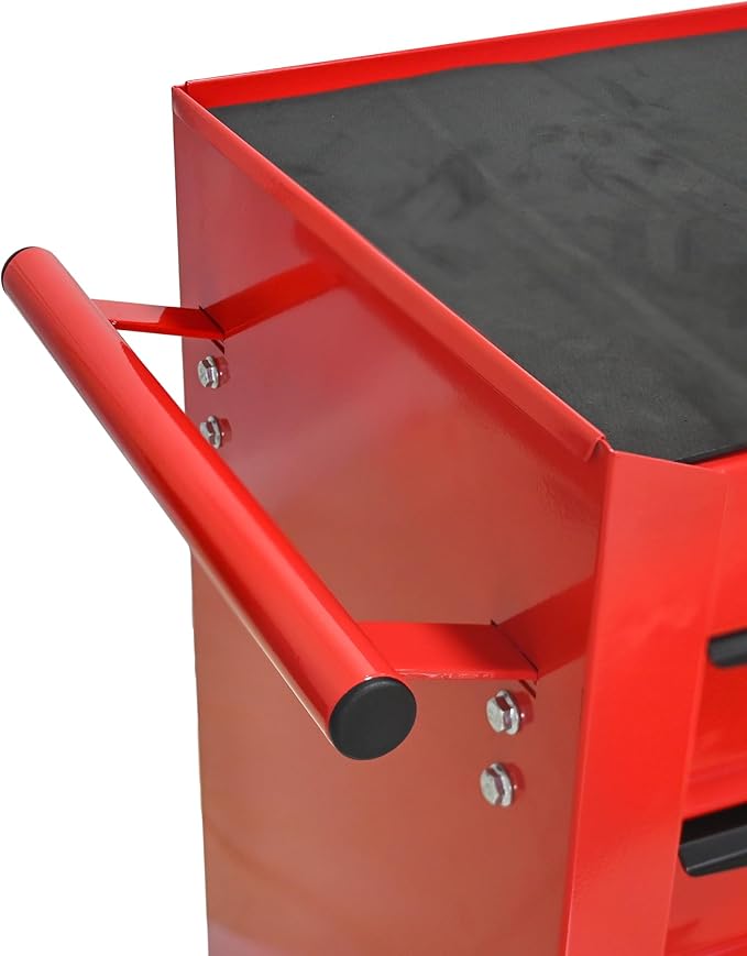 RYH 5 Drawers Rolling Tool Chest - Heavy Duty Mobile Tool Cart with Locking Wheels & Ball Bearing Drawers, ?30.5 H x 20.9 W x 13 D Garage Tool Storage Cabinet (Red, 5 Drawers)