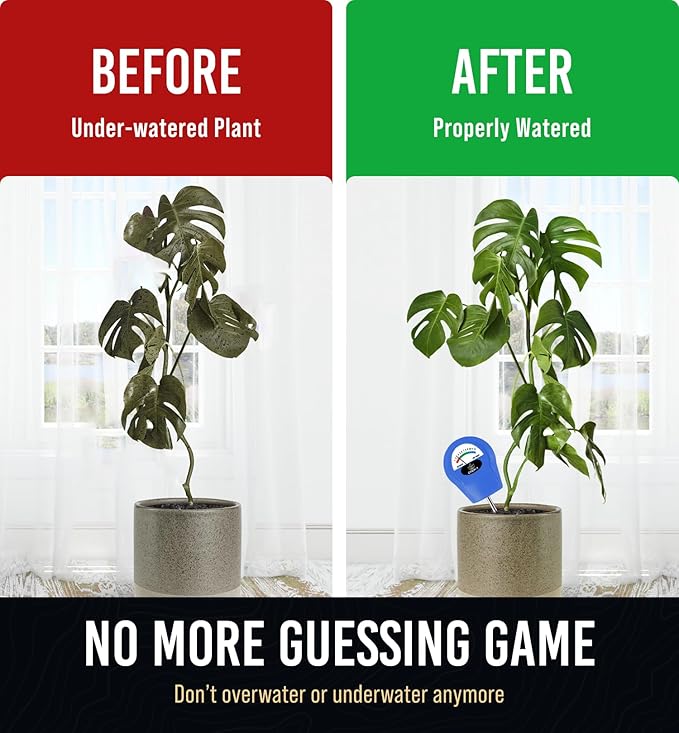 GROWIT Soil Water Monitor for Plants - Soil Moisture Meter | Hydrometer for Plants | Plant Moisture Meter Houseplants | Water Tester for Plants | Farming Indoor and Outdoor Plants-Blue