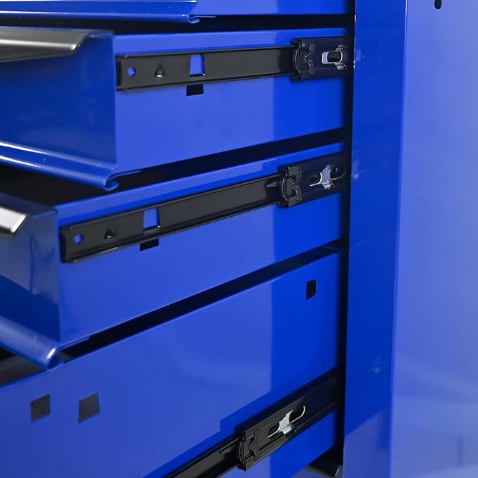RYH 5 Drawers Rolling Tool Chest - 13 D x 20.9 W x 30.5 H Heavy Duty Mobile Tool Cart with Locking Wheels & Ball Bearing Drawers, Garage Tool Storage Cabinet (Blue, 5 Drawers)