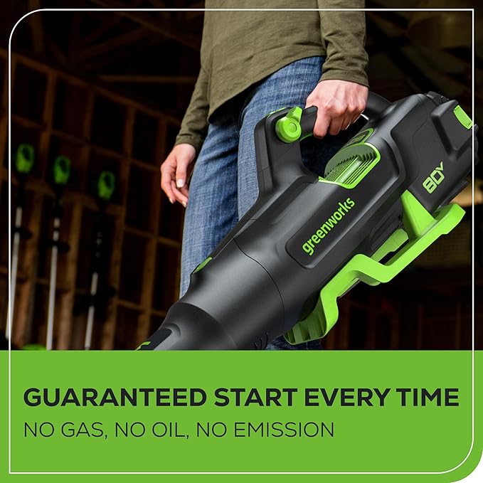 Greenworks 80V 16 Brushless Cordless String Trimmer and 700 CFM Leaf Blower Combo Kit, 2.5Ah Battery and Charger Included