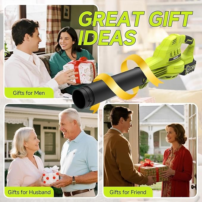 Leaf Blower Cordless with 2X 4.0Ah Batteries and Charger, 150MPH/180CFM Lightweight Cordless Blower, 3 Speeds Small Electric Leaf Blowers for Lawn Care, Patio, Yard, Leaves, Grass and Snow