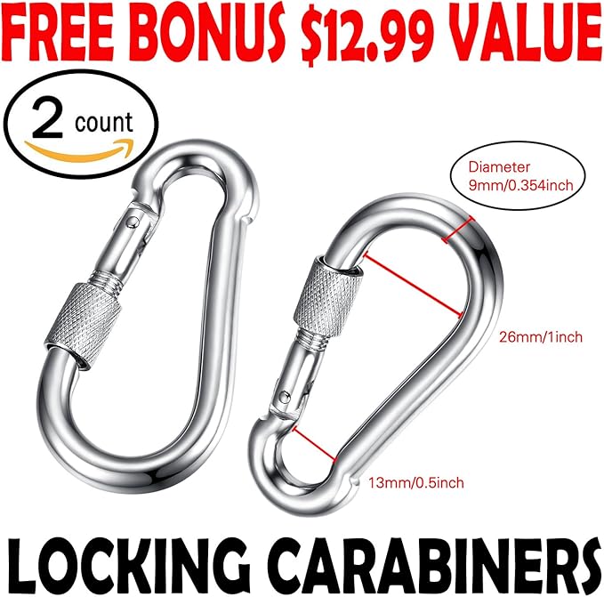 Black Blue Swing Swivel, 35 KN Safest Rotational Device Hanging Accessory