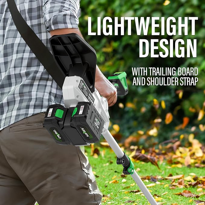 SOYUS Leaf Blower Cordless, 650 CFM/165 MPH Electric Cordless Leaf Blower, with 2 x 4.0Ah Batteries and Charger Included, Brushless Motor and 5 Speed Mode for Lawn, Yard, Garage, and Sidewalk Cleaning