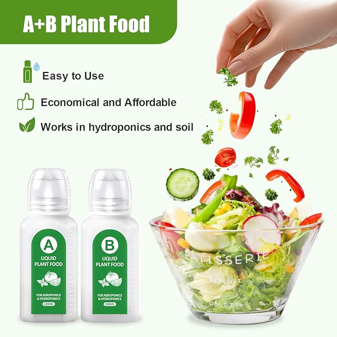12 Pods Gourmet Herb Seed Kit Compatible with All Hydroponics, Hydroponic Growing Kit with Nutrient Solution, Seeds & Grow Sponges – Indoor Garden for Fresh Herbs & Vegetables (Nutrient & Basil)