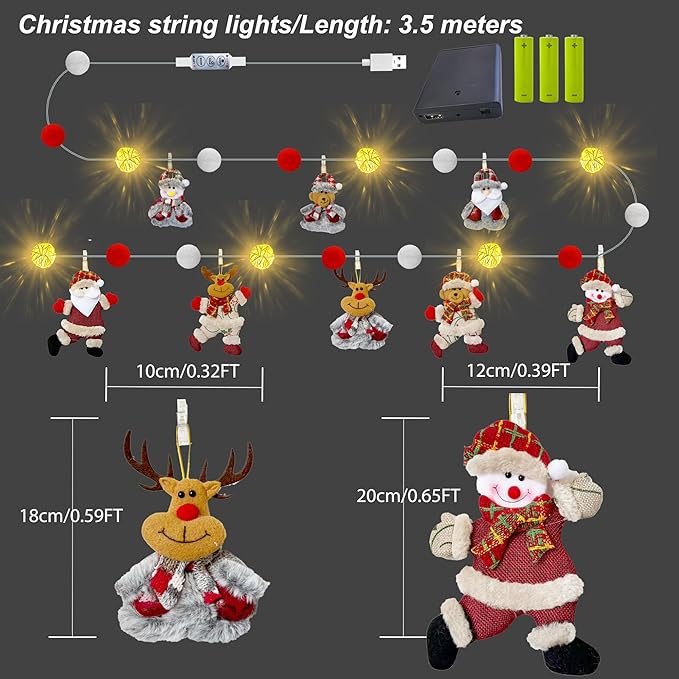 Christmas Decorations Battery USB Christmas Strip Lights