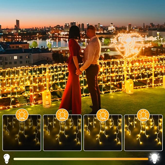 Solar Icicle Christmas Lights Outdoor 66+16Ft 660LED Icicle Lights for Outside with Connectable Rechargeable 8 Modes Remote Dimmable Fairy String Lights for Xmas Yard Eaves Balcony House Decorations