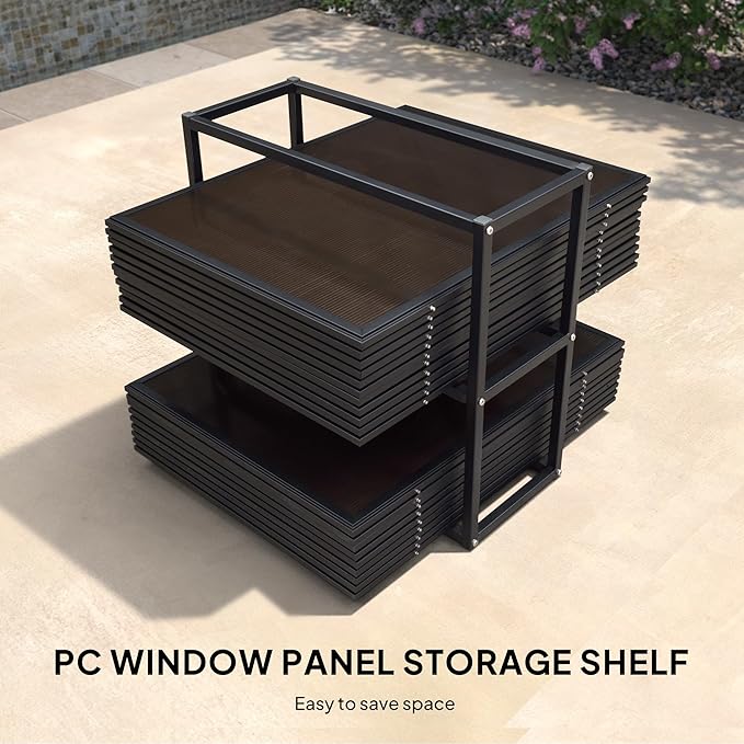 PURPLE LEAF 12' X 20' Sunroom Patio Hardtop Gazebo Double Top Galvanized Steel Screen House Aluminum Sun Room Outdoor Solarium for Garden Backyard