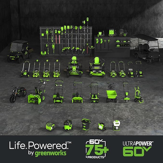 Greenworks 60V 550 CFM Brushless Backpack Blower, 5.0Ah Battery and 6A Charger