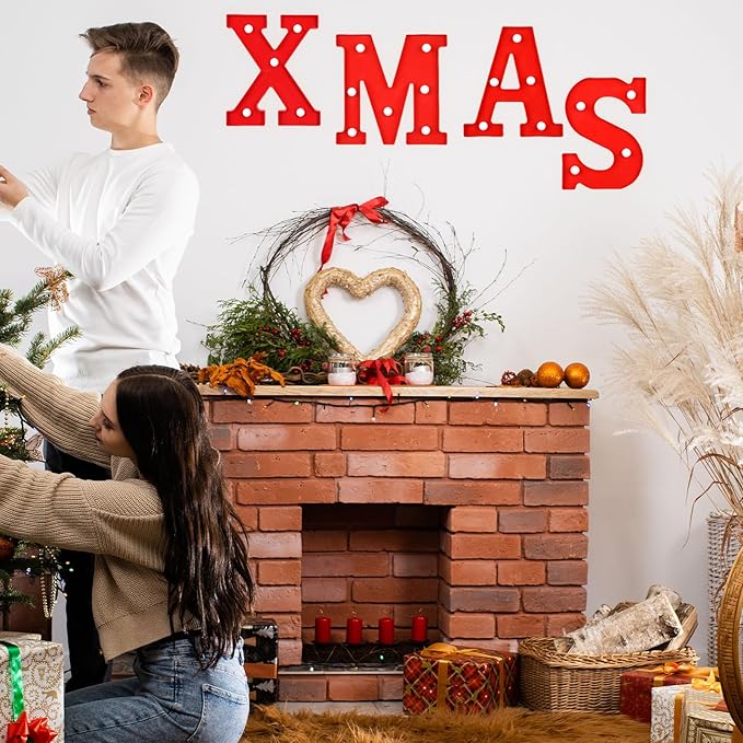 VIHOSE LED Letter Lights Sign - Battery Powered Letter Lights for Home Bar, Bedroom, Tabletop Decoration - Gift (Xmas)
