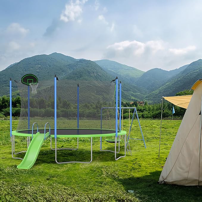 Trampoline with Outdoor Bounce Bed
