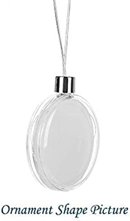 Farmhouse Round Flat Christmas Tree Ornament Decoration for Tree Party Home Holiday Decor (Farmhouse 2)