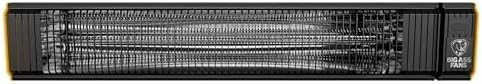 Big Ass Fans Obsidian - Low-light Infrared Electric Heater, Black and Yellow, Indoor or Outdoor Spaces, Patios, Restaurants, Hardwired Wall Mount