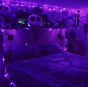 Connectable Purple String Lights, 2pack 164ft 400Led 13 Modes String Lights Plug in, Twinkle Light with Timer Indoor/Outdoor for Tree Party Halloween Decorations