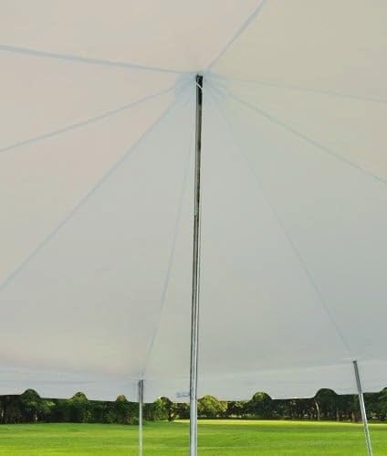 Party Tents Direct 20'x20' Weekender Standard Canopy Pole Tent - Easy Up Canopy Tent with 80 Person Capacity - Outdoor Canopies for Parties, Weddings, & Events (Green/White Top)