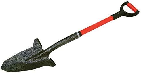 Spear Head Spade SHFD3 40 Red Garden Spade Shovel - Gardening Shovel with a 9 x 11 Beveled Blade, Steel-Reinforced Fiberglass Long Handle & Cushioned D-Grip - Digging Spade for Planting