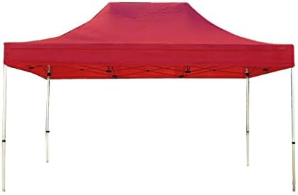 TOOLPORT 10x15 ft PES 800 Pop up canopy PROFESSIONAL Aluminium 1.6 in., Red