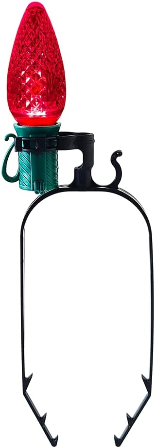 Ridge Clips for Christmas Lights – Secure Roof Ridgeline Mount – Fits Asphalt Shingles & Vents – C6, C7, C9, Pixel Bulbs, Mini and Rope Lights – Durable Outdoor Clip (Pack of 25)