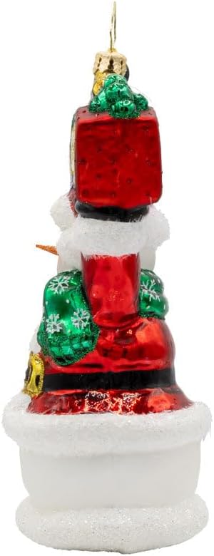 Christopher Radko Hand-Crafted European Glass Christmas Tree Decorative Ornament, 2025 Snowman Greetings