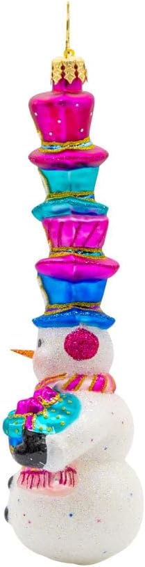 Christopher Radko Hand-Crafted European Glass Christmas Tree Decorative Ornament, Hat-Tastic Snowman 2025