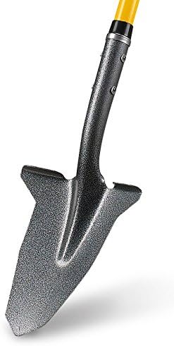 Spear Head Spade SHFD3 40 Yellow Garden Spade Shovel - Gardening Shovel with a 9 x 11 Beveled Blade, Steel-Reinforced Fiberglass Long Handle & Cushioned D-Grip - Digging Spade for Planting