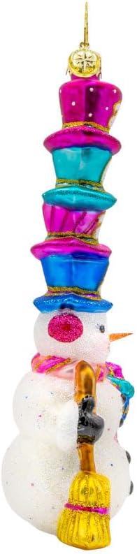 Christopher Radko Hand-Crafted European Glass Christmas Tree Decorative Ornament, Hat-Tastic Snowman 2025