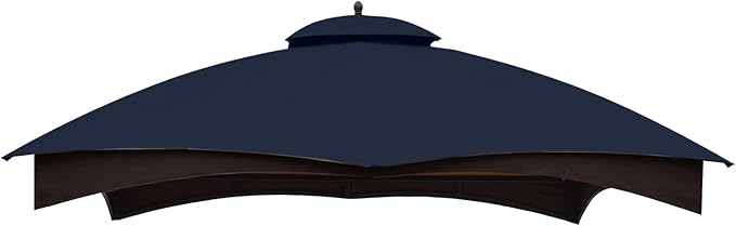 ABCCANOPY Gazebo Replacement Canopy Top for Lowe's Allen Roth #GF-12S004B-1, Navy Blue