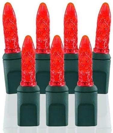 Pro Christmas M5 LED Christmas Lights - 100 Count Mini 5mm String Lights - Professional Grade Indoor/Outdoor Commercial Holiday Light Set for Trees, Bushes, & Décor - Red