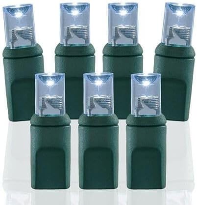 Pro Christmas LED Christmas Lights – 50 Count Wide Angle Conical String Lights – Professional Grade Indoor/Outdoor Commercial Holiday Light Set for Trees, Bushes, & Décor – Pure White