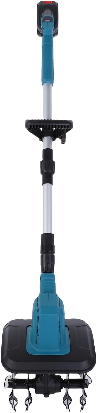 HEEPDD Tillers Tiller with 12000mAh Battery Adjustable Handle 360RPM Steel Tines for Lawn Soil Cultivation Home Gardening Tool Cordless Cultivator Electric Garden Gardening