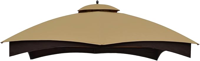 ABCCANOPY Gazebo Replacement Canopy Top for Lowe's Allen Roth #GF-12S004B-1, Beige