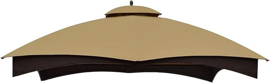 ABCCANOPY Gazebo Replacement Canopy Top for Lowe's Allen Roth #GF-12S004B-1, Beige