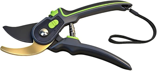 Pruning Shears for Gardening, Sharp Stainless Steel Blade Garden Scissors Plant Flower Garden Clipper (Green)
