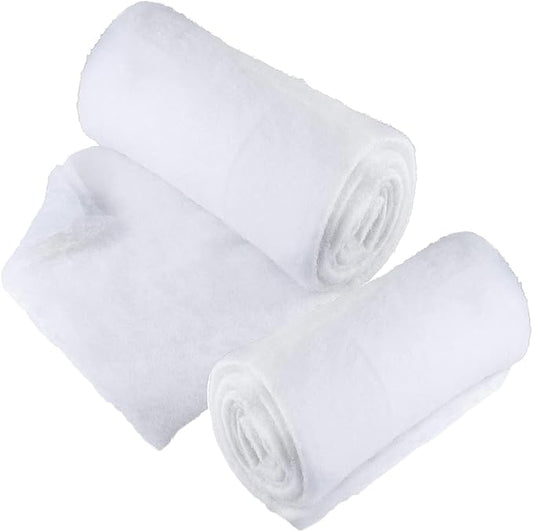 PREXTEX 2 Pack Fake Snow Blanket Rolls - 94.5" x 31.5" Artificial Snow Blanket for Christmas Village Houses - Soft White Christmas Backdrops for Photography, Winter Wonderland Decorations, Tree Skirts
