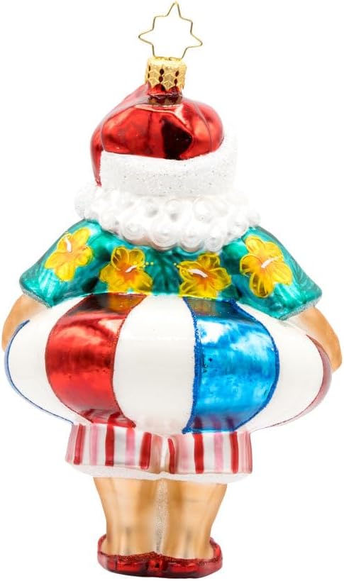 Christopher Radko Hand-Crafted European Glass Christmas Tree Decorative Ornament, 2025 Sun-Kissed Klaus
