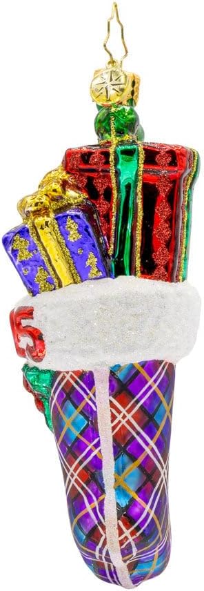 Christopher Radko Hand-Crafted European Glass Christmas Tree Decorative Ornament, 2025 Stacked Holiday Joy