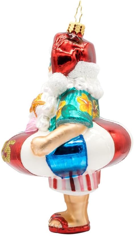 Christopher Radko Hand-Crafted European Glass Christmas Tree Decorative Ornament, 2025 Sun-Kissed Klaus