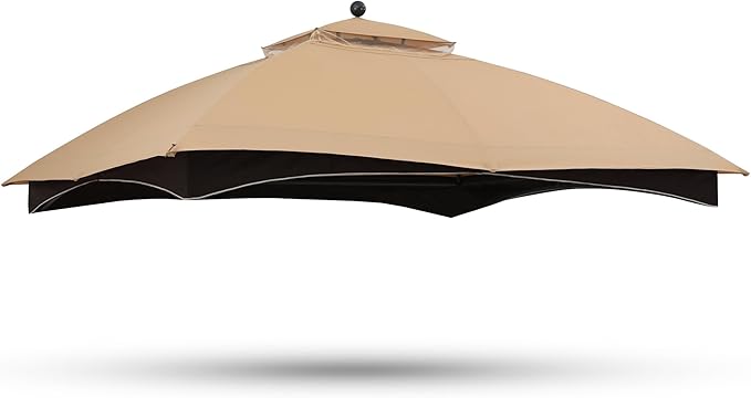 ABCCANOPY Gazebo Replacement Canopy Top for Lowe's Allen Roth #GF-12S004B-1, New Beige