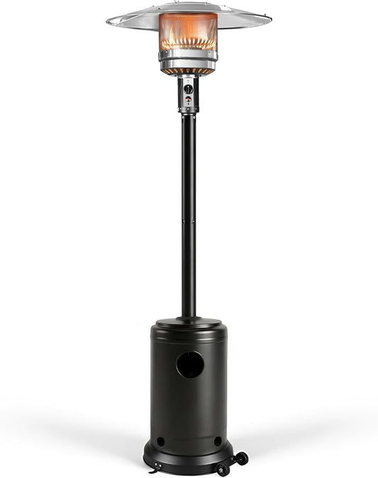 MAJARO 50,000 BTU Outdoor Propane Patio Heater with Wheels ? Durable Powder-Coated Steel Gas Heater with Easy Ignition & Safety Shut-Off for Patio, Backyard, Garden, Restaurant