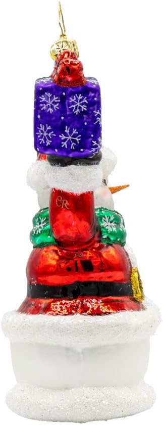 Christopher Radko Hand-Crafted European Glass Christmas Tree Decorative Ornament, 2025 Snowman Greetings